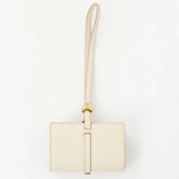 Polène Kayé Card Holder Cream Textured Duo Chalk - Picture 4 of 7